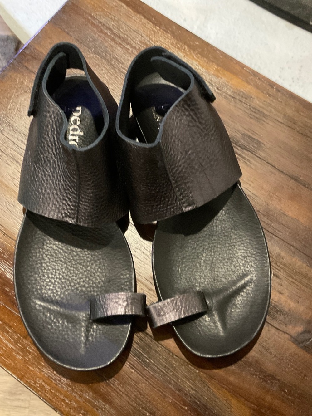 Pedro Garcia Vania Gray Metallic Leather Size EU 38/US 7.5